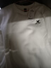 特步运动卫衣男士圆领春秋季新款加绒保暖男士加厚长袖休闲上衣打底衫 白色(加绒保暖) L /175 实拍图