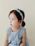 MDUG儿童发箍可爱儿童发箍不勒头高颅顶压发宽边防滑头箍可爱发卡头饰 【儿童格子纹发箍】 韩版格子发箍（蓝色） 实拍图