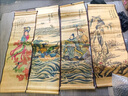 古玩古董捡漏收藏乡下老物件古代名家字画国画家居装饰堂画四条屏 实拍图