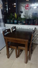 南之安 (顺丰速发)餐桌全实木餐桌椅组合6人长方小户型简约橡胶木长方桌 胡桃色 1.2m *0.7 一桌4椅全实木 实拍图