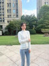 相伊恋人半高领针织衫女外穿25年百搭显瘦内搭蕾丝边打底衫加厚保暖毛衣 白色【春秋常规款】 均码 【80-140斤】 实拍图