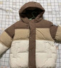 巴拉巴拉童装儿童羽绒服男童冬装撞色连帽外套上衣舒适户外时尚潮 咖色调00455-白鸭绒 110cm （充绒量74g） 实拍图