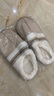 2025新款秋冬女时尚棉拖鞋包头居家外穿加绒保暖厚底毛毛棉拖冬季 8810丝带厚底-米白色 36 -37适合35-36 实拍图
