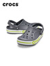 卡骆驰（CROCS）洞洞鞋贝雅卡骆班轻便耐磨一脚蹬休闲鞋|205089 石板灰/青柠绿-0GX 40 (250mm) 实拍图