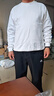 MARKLESS卫衣男士100%棉秋季休闲圆领上衣内搭套头衫0434 云朵白 2XL 实拍图