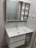 若利欧（RUOLIOU）智能浴室柜陶瓷一体盆洗漱台镜柜套装卫生间洗脸盆洗手台盆柜组合 标准镜柜-陶瓷一体盆90cm 实拍图