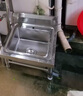 速都商用不锈钢水槽单双槽水池厨房洗碗洗菜盆一体池饭店食堂洗手池 单池:50X50X80cm【简易无龙头】 实拍图