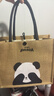 大容量上班族帆布包包女士便携麻布包可爱苹果猫手提袋百搭托特包 图二大号 实拍图