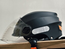 Andes HELMET3c认证电动摩托车头盔男四季女士夏季头盔安全帽四季通用夏天半盔 哑黑【3C款无镜】+赠透明长镜 均码 实拍图