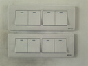 国际电工118型暗装开关插座家用面板厨房三开多控十五孔墙壁电源多位开关 四位四开【单双控通用】（白色） 实拍图