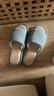 果洛菲亚麻拖鞋男春秋室内家居家用地板情侣麻布拖鞋 深灰色2021 44-45  实拍图