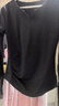 徽昂瑜伽服女运动服长袖t恤紧身速干衣健身服上衣V领褶皱收腰耀黑M 实拍图
