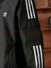 adidas休闲简约三条纹梭织立领夹克外套男装秋季阿迪达斯三叶草   黑色（推荐选大一码）   M 实拍图