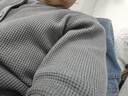 优衣库男装女装情侣华夫格亨利领套头衫长袖T恤25秋冬新款479784 07 青灰色 L 实拍图