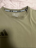 阿迪达斯 （adidas）t恤男夏季运动透气轻薄宽松棉短袖 橄榄绿/绿棕 L  实拍图