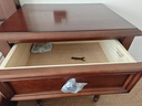 巢趣 床头柜简约美式床头柜复古经典实木床头柜小 黑胡桃色 安娜床头柜[升级樱桃木-黑胡桃] 实拍图