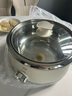 爱德4L~5L分体式家用电火锅304不锈钢内胆2-4-6人多功能电热锅电煮锅316不锈钢 304钢款白色5L 实拍图