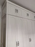 和官美式复古实木衣柜白色现代简约对开门3456门带抽屉顶柜卧室大衣橱 【象牙白】四门衣柜 实拍图