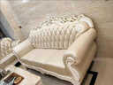 田园驿站法式时尚轻奢实木沙发客厅欧式头层牛皮真皮沙发组合单人懒人沙发 【元宝沙发】1+2+3 法式轻奢真皮沙发 实拍图