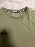 阿迪达斯 （adidas）t恤男夏季运动透气轻薄宽松棉短袖 橄榄绿/绿棕 M  实拍图