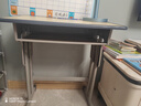 晶霄儿童学习桌椅套装作业课桌子小孩书桌写字桌学校小学生家用可升降 【舒适款】双柱课桌+椅深灰色 实拍图