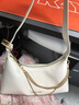 CHARLES&KEITH柔软拉链式褶皱单肩包腋下包包女包女士生日礼物CK2-40782472 Cream奶白色 S 实拍图