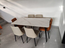 林氏家居岩板餐桌家用现代国家补贴餐桌小户型饭桌简约方餐桌椅组合LS663 时尚百搭|餐桌+混合椅*6 1.6米 实拍图