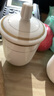 MULTIPOTENT茶杯2个陶瓷盖杯320ml商务会议办公茶杯宾馆酒店2#黄金线条杯 实拍图