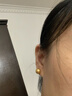 赛菲尔黄金耳饰女足金硬金磨砂金珠耳钉送生日礼物 约2.25克 晒单实拍图