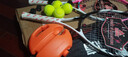 匹克网球拍专业大学生初学者套装训练器单人打带线回弹碳铝网拍套装 超轻碳素一体（粉+白）双拍套装 实拍图