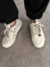 森馬男鞋2025秋季新款休闲百搭小白鞋子男士软底轻便厚底增高板鞋男款 米色 37 实拍图