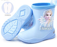迪士尼儿童雨鞋女童中筒防滑雨靴冰雪公主小宝宝水鞋 P21014蓝色 230mm  实拍图