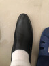 老爷车皮鞋男牛皮男士皮鞋春季透气软底商务正装高档皮鞋增高休闲爸爸鞋 FLL3655黑色【增高单鞋款】 39 (245mm) 标准码 实拍图