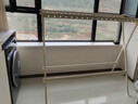 晾衣架落地家用阳台院子折叠防风伸缩晒被子神器加粗加厚卧室 2.3米伸缩-【奶油白】 防风马蹄脚【超强承重】 实拍图