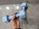 朗威哑铃女健身小哑铃女士学生家用包胶初学者练臂肌健身器材瑜伽塑形 水蓝色 1kg*2只 实拍图