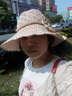 PTAH草帽女夏季度假出游防晒帽休闲百搭太阳帽手工编织沙滩帽 粉色 可调节 实拍图