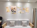 唤墙奶油风客厅挂画沙发背景墙装饰画小清新艺术组合壁画高级感餐厅 幸福一家(可改独生) 170*80cm(适用2.0米沙发)/晶瓷 实拍图