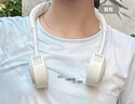 纽曼（Newmine）挂脖风扇无叶随身风扇长续航便携折叠迷你桌面户外运动颈挂式USB小电扇儿童学生夏日优选 象牙白 实拍图