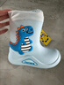 牧萌儿童雨鞋男童女童防水立体宝宝防滑耐磨卡通雨靴 浅蓝恐龙 18码 实拍图