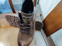 意尔康真皮马丁靴男秋冬新品雪地靴英伦休闲皮靴百搭潮流工装加绒棉鞋男 E54301699咖啡/浅棕 41 实拍图