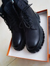 XO马丁靴男真皮牛皮2025秋冬靴子男士高帮男靴厚底鞋子男工装靴男鞋 黑色【镇店款-颜值实力派】A3901 43 实拍图