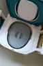 灏琦移动马桶老年人坐便器老人孕妇卧室内马桶便携坐便椅成人用便盆 【硬垫款+软靠背】-轻奢蓝 实拍图