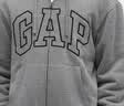 盖璞（GAP）男女装春款LOGO仿羊羔绒宽松连帽衫卫衣美版789781 灰色 XL 美码  2XL亚洲码185/108A 实拍图
