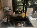 万和【店长推荐】双槽改大单槽厨房水槽304不锈钢洗碗池家用小米粒 5MM小米粒+【四挡瀑布抽拉】三孔 5MM加厚面板88X48【大宽度尺寸】 实拍图