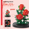 TaTanice玫瑰花积木花束永生花摆件儿童大颗粒拼装玩具送女朋友生日礼物 实拍图