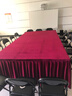 骆易家（Lorica） 会议桌桌布长方形长条室桌商务展会桌套罩简约绒布高级桌裙定制 奢雅-红色（皇家立绒） 定制尺寸专拍【四面同等下垂】 实拍图