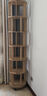 莱美汇实木旋转书架360度落地移动置物架一体靠墙边小窄柜家用转角书柜 【实木六层】44*198CM-黑橡木色 实拍图