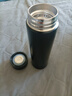 ihold智能保温杯不锈钢男女学生泡茶杯水杯子伴手礼品团购刻字定制logo 304保温加强配茶隔-黑色 实拍图