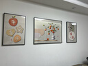 北欧客厅装饰画三联沙发背景墙挂画现代简约大气餐厅壁画客厅画 金羽吉祥 左右40*60中80*60-晶瓷膜-黑框 实拍图