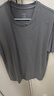 立蒙（LIMENG）男女装素色180g全棉短袖t恤圆领宽松体恤打底衫 深灰 XL 实拍图